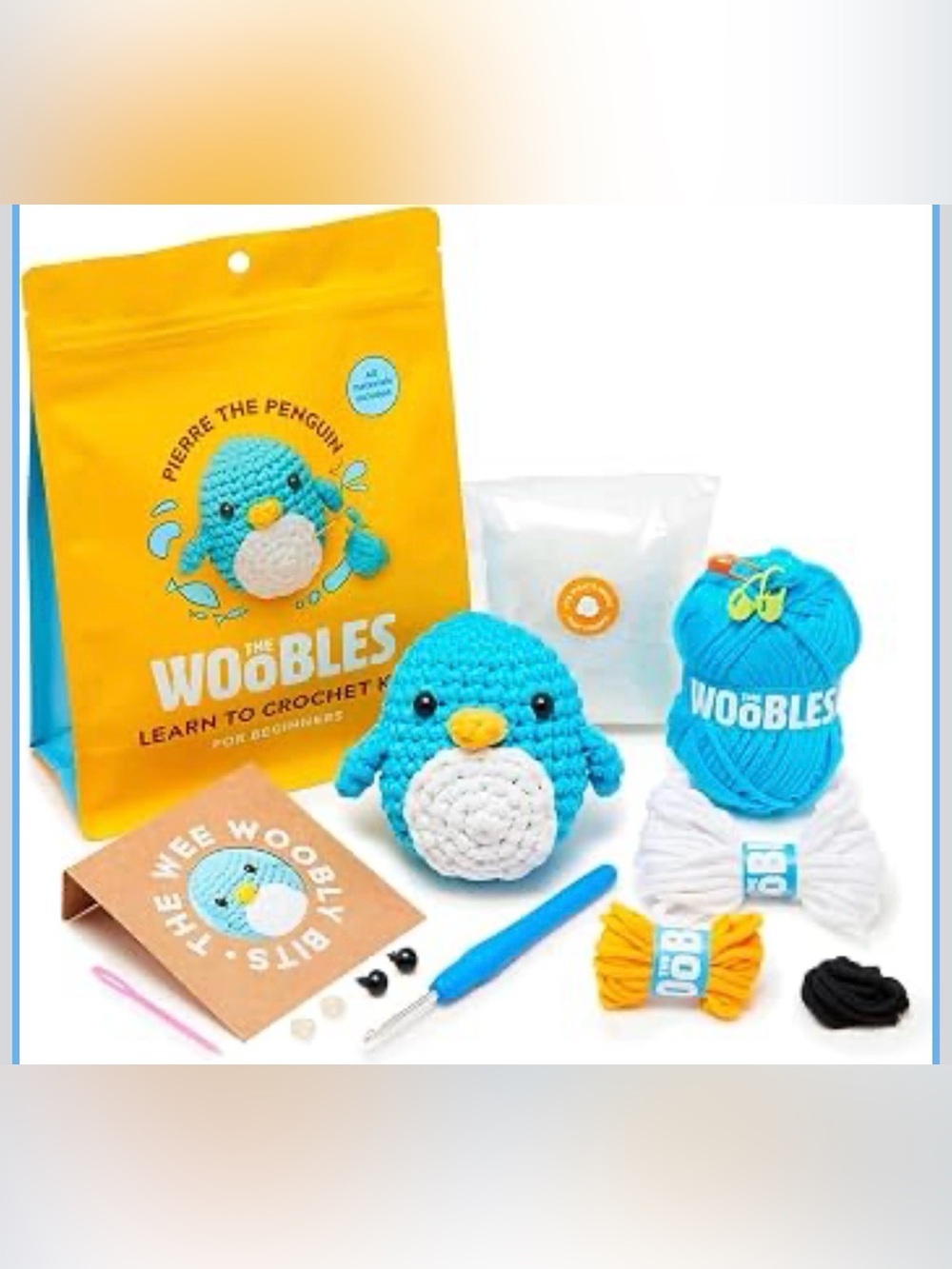 The Woobles Pierre the Penguin Crochet Kit - Blue